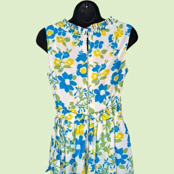 Handmade Sleeveless Floral Vintage Dress - Picture 5 of 11